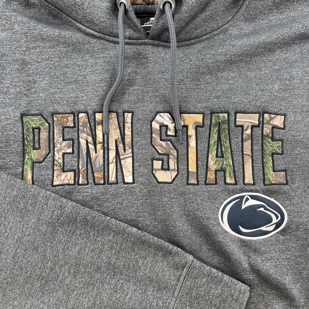 Colosseum Penn‎ State Realtree Camo Lined Hoodie Pullover Grey XXL - Picture 2 of 7
